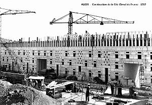 Alger - Construction de la Cite Climat de France - 1955